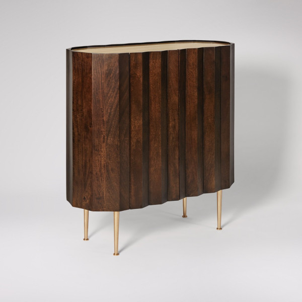 Cabinet Luxury Wooden Storage with Gold Legs