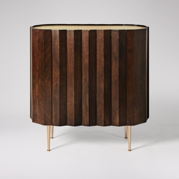 Cabinet Luxury Wooden Storage with Gold Legs