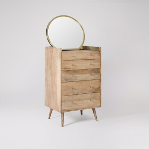 Dressing Table with Mirror – 4 Drawer Vanity Chest